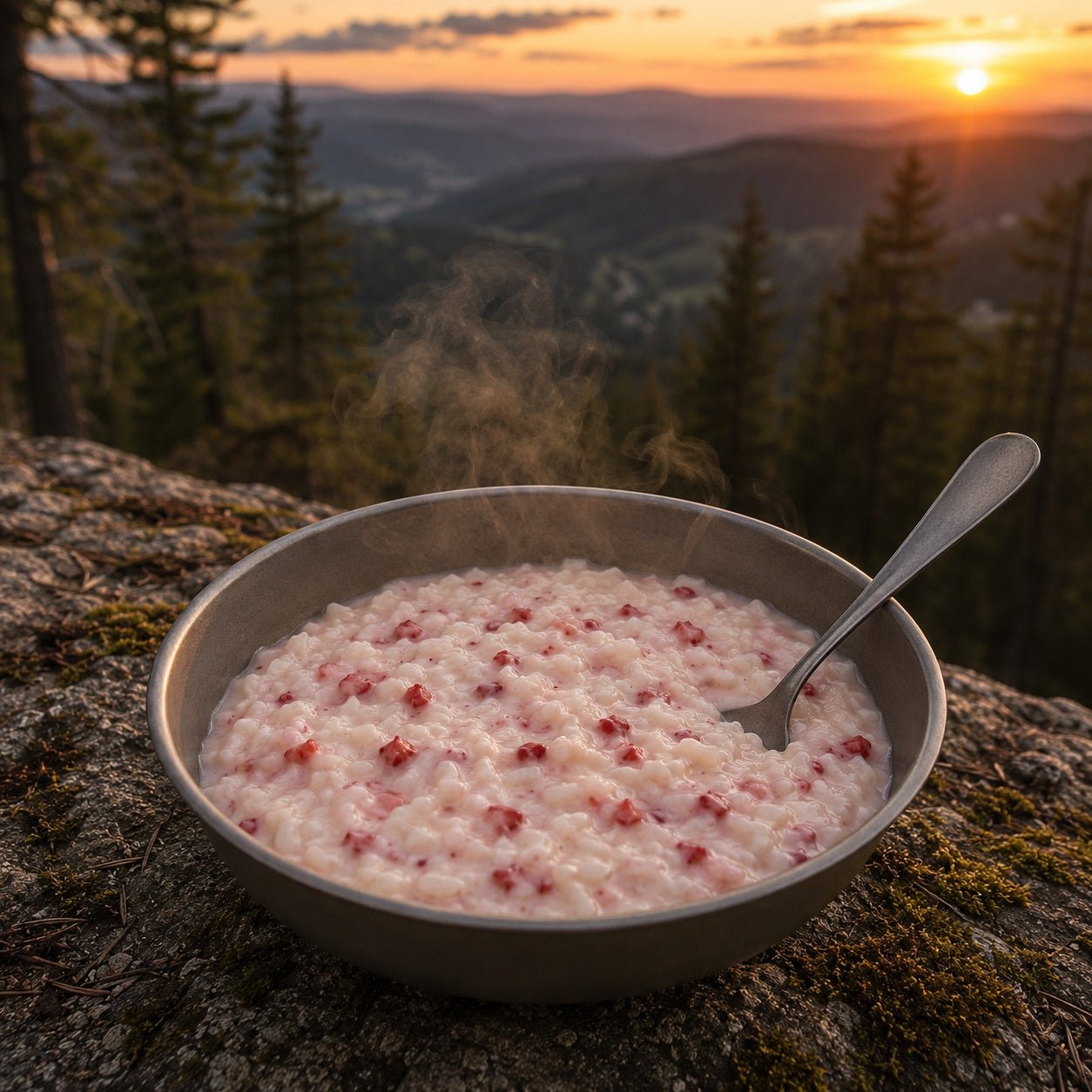 Rice Pudding with Strawberry | Summit to Eat - Far North