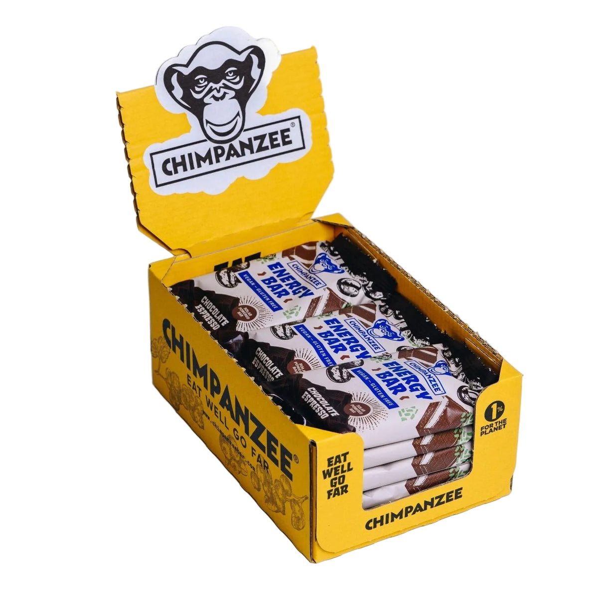 Chocolate Espresso - Energy Bar Box (15 Stück) | Chimpanzee - Far North