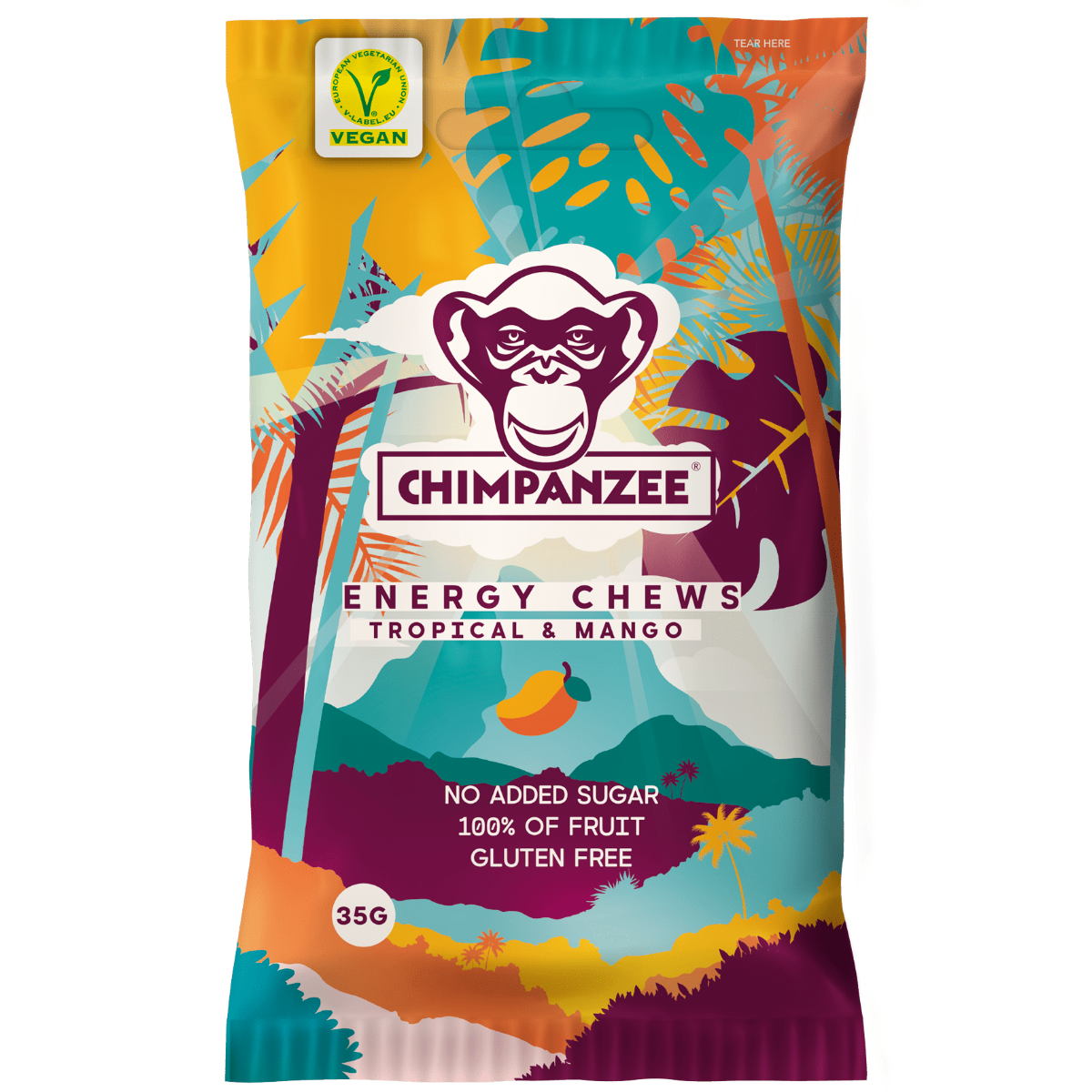 Tropical Mango - Energy Chews Box (20 Stück) | Chimpanzee - Far North