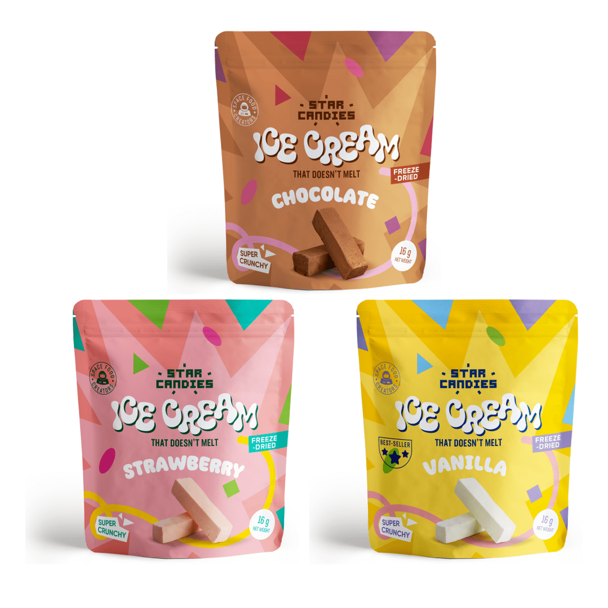 Classic Pack - Freeze Dried Ice Cream (3 Stück) | Supergarden - Far North