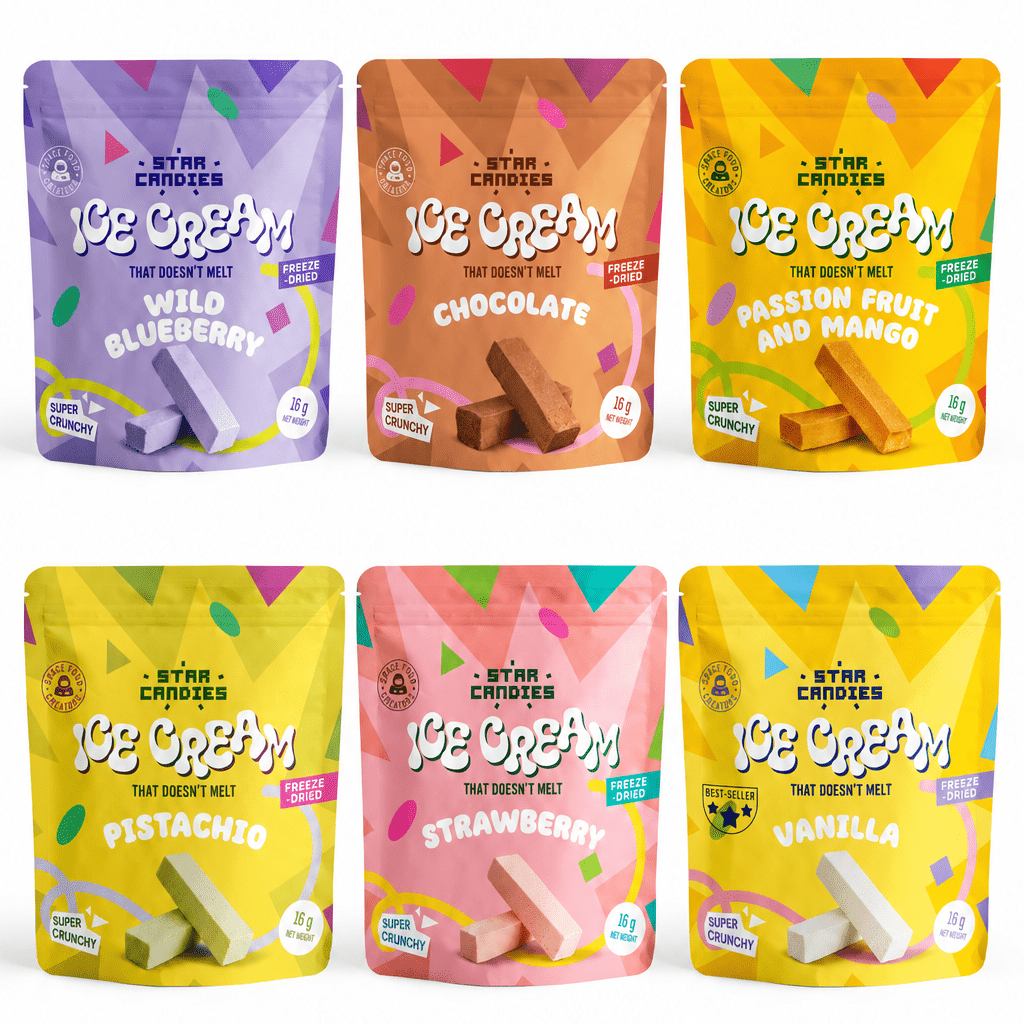 Taster Pack - Freeze Dried Ice Cream (6 Stück) | Supergarden - Far North